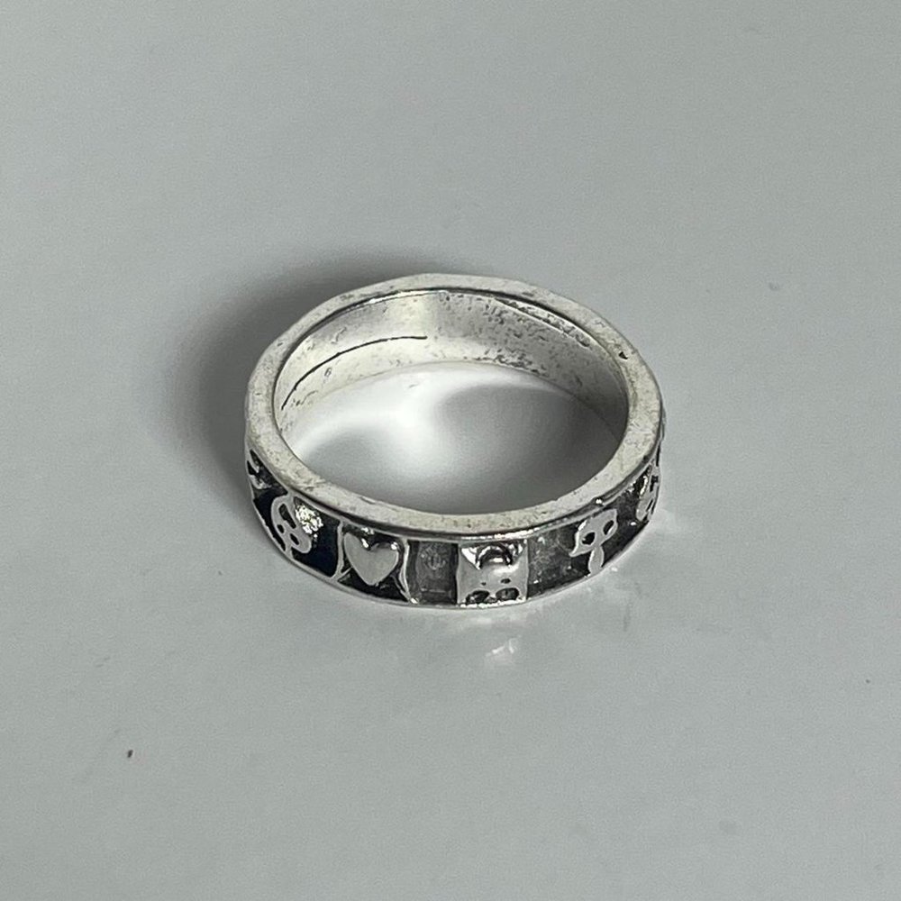 Y2K Abstract Art Silver Ring